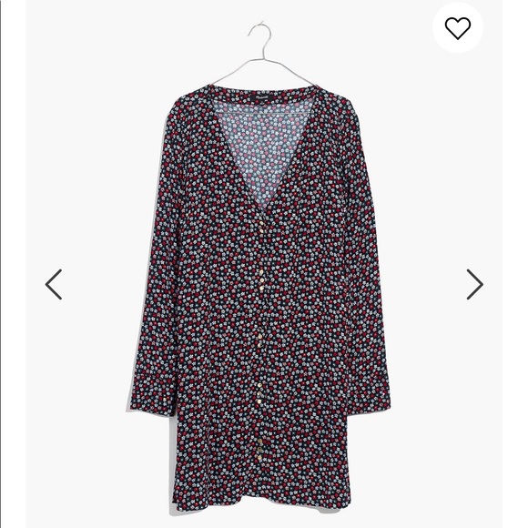 Madewell button-front mini dress in petite blooms - Picture 4 of 9
